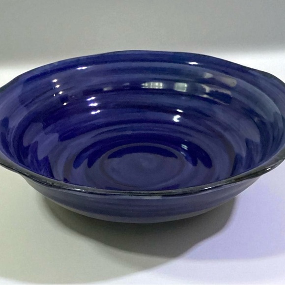 Royal Norfolk Other - Royal Norfolk Blue Swirl Scalloped Rim Serving Bowl Salad Dishware